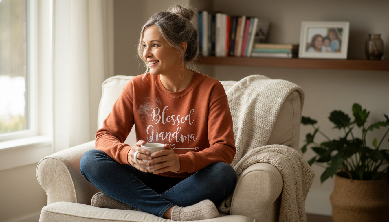 Blessed Grandma Cropped Fleece Sweatshirt: Fit & Style