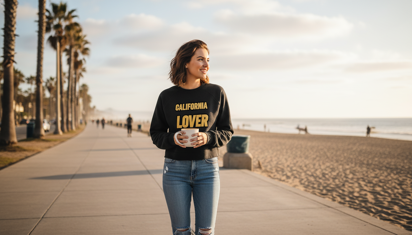 Cute California Raglan Pullover Sweatshirt: Easy Layers